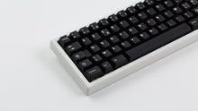 Load image into Gallery viewer, GMK CYL Blanc Sur Noir on white keyboard zoomed in on left