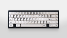 Load image into Gallery viewer, hidden - GMK CYL BoW white keycaps with black legends on dark navy 65% keyboard