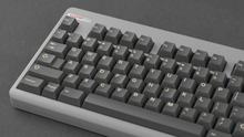 Load image into Gallery viewer, render of GMK CYL Boneyard on a Grey CLASSIC-TKL keyboard close up on left side