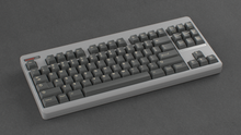 Load image into Gallery viewer, render of GMK CYL Boneyard on a Grey CLASSIC-TKL keyboard angled