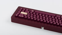 Load image into Gallery viewer, GMK CYL Bordeaux on maroon NK+ back view
