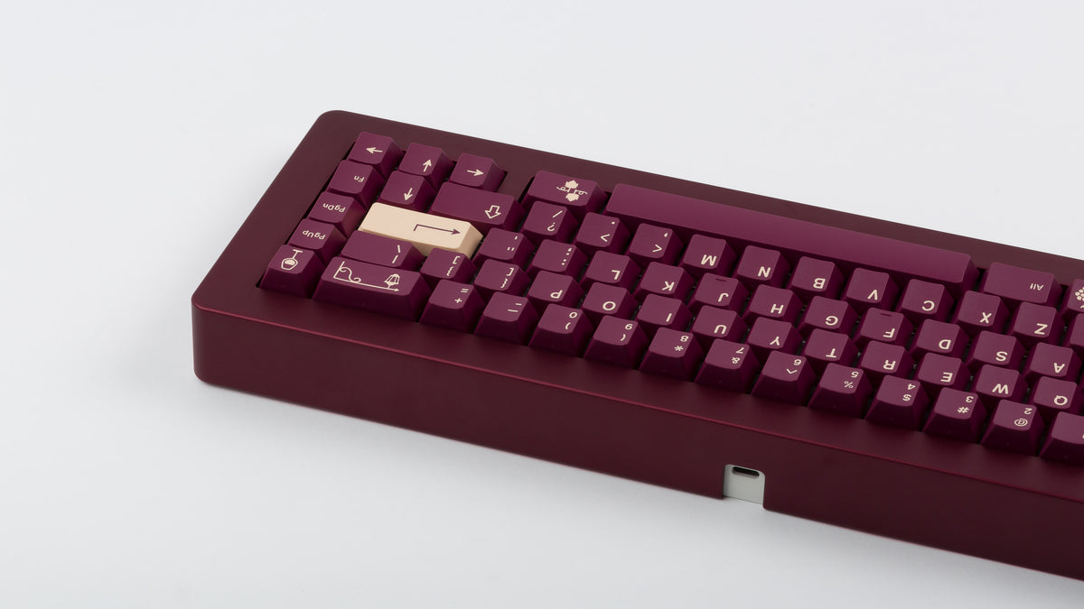  GMK CYL Bordeaux on maroon NK+ back view 