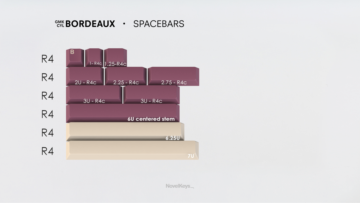  render of GMK CYL Bordeaux spacebars 
