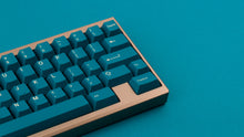 Load image into Gallery viewer, GMK Earth Tones on a gold keyboard zoomed in right