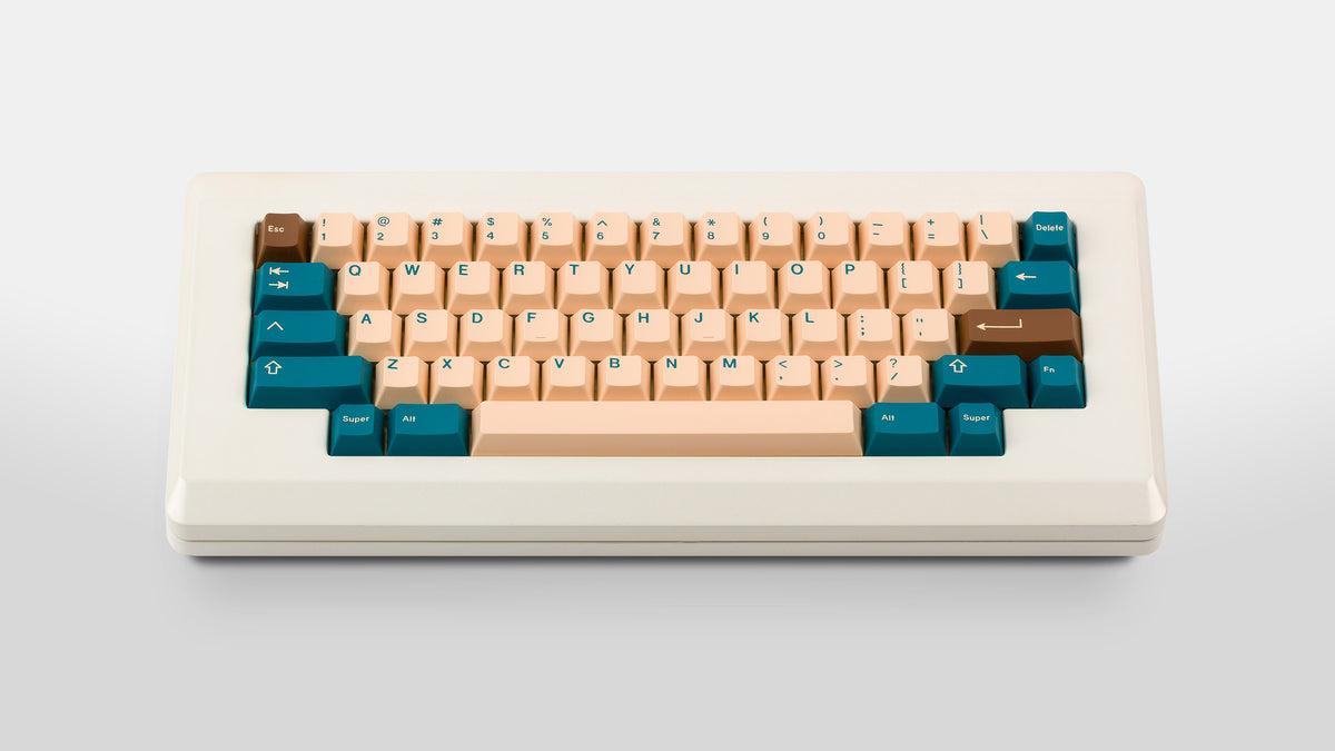 GMK Earth Tones on a beige keyboard centered 