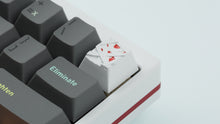 Load image into Gallery viewer, GMK CYL Fright Club on a white keyboard close up of artisan keycap