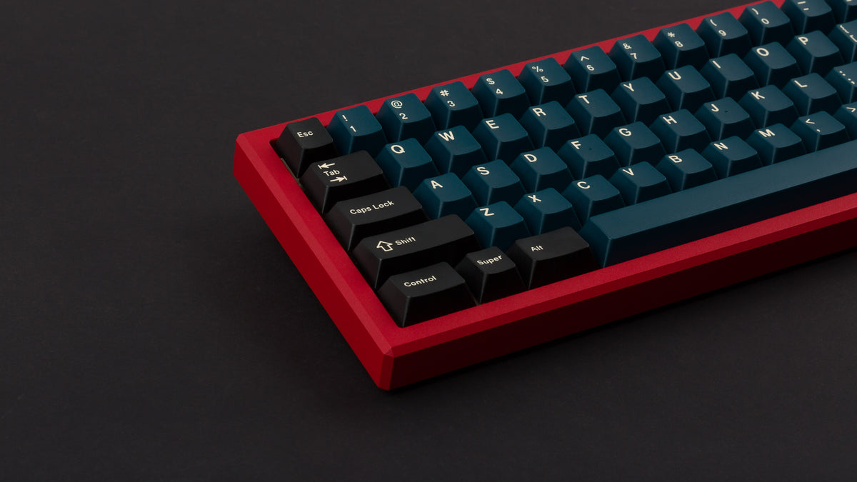  GMK CYL Gladiator on red keyboard zoomed in on left 