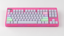 Load image into Gallery viewer, render of GMK CYL Gurokawa on a Pink CLASSIC-GLO keyboard