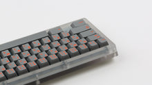 Load image into Gallery viewer, GMK CYL Kaiju Part Deux mecha base on translucent keyboard back view left side