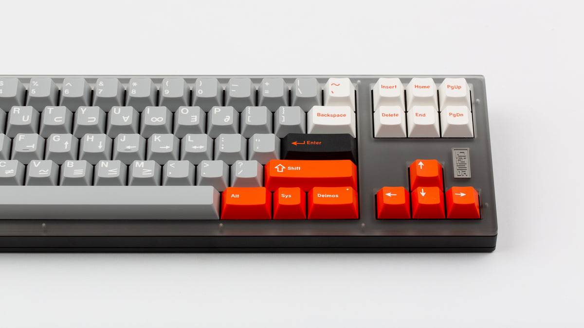  GMK CYL Mars Cadet on a grey keyboard close up on right side 