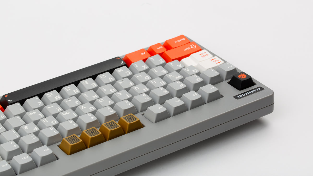  GMK CYL Mars Cadet on a regolith CLASSIC-TKL back view close up on left side 