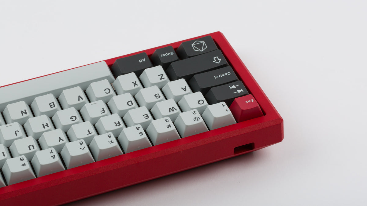  GMK CYL Mercury on red keyboard back view 