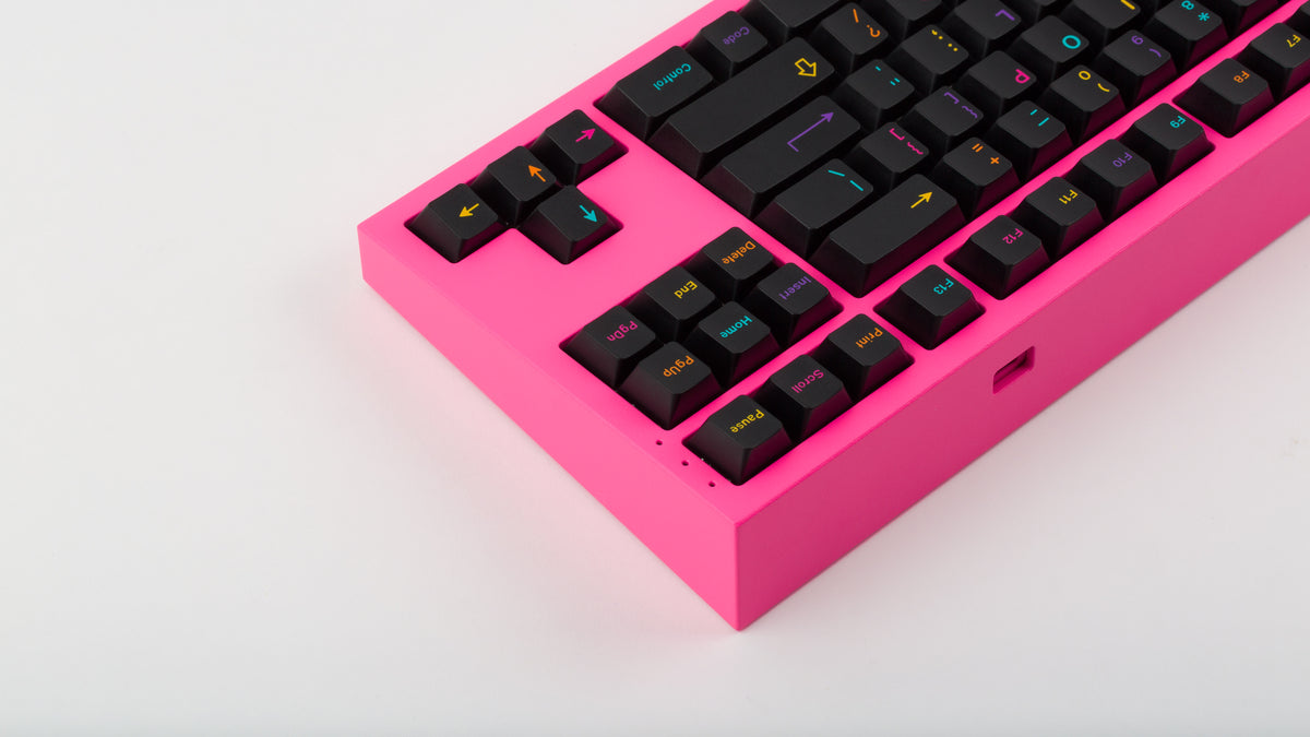  GMK CYL Mictlan on a pink keyboard back right side 