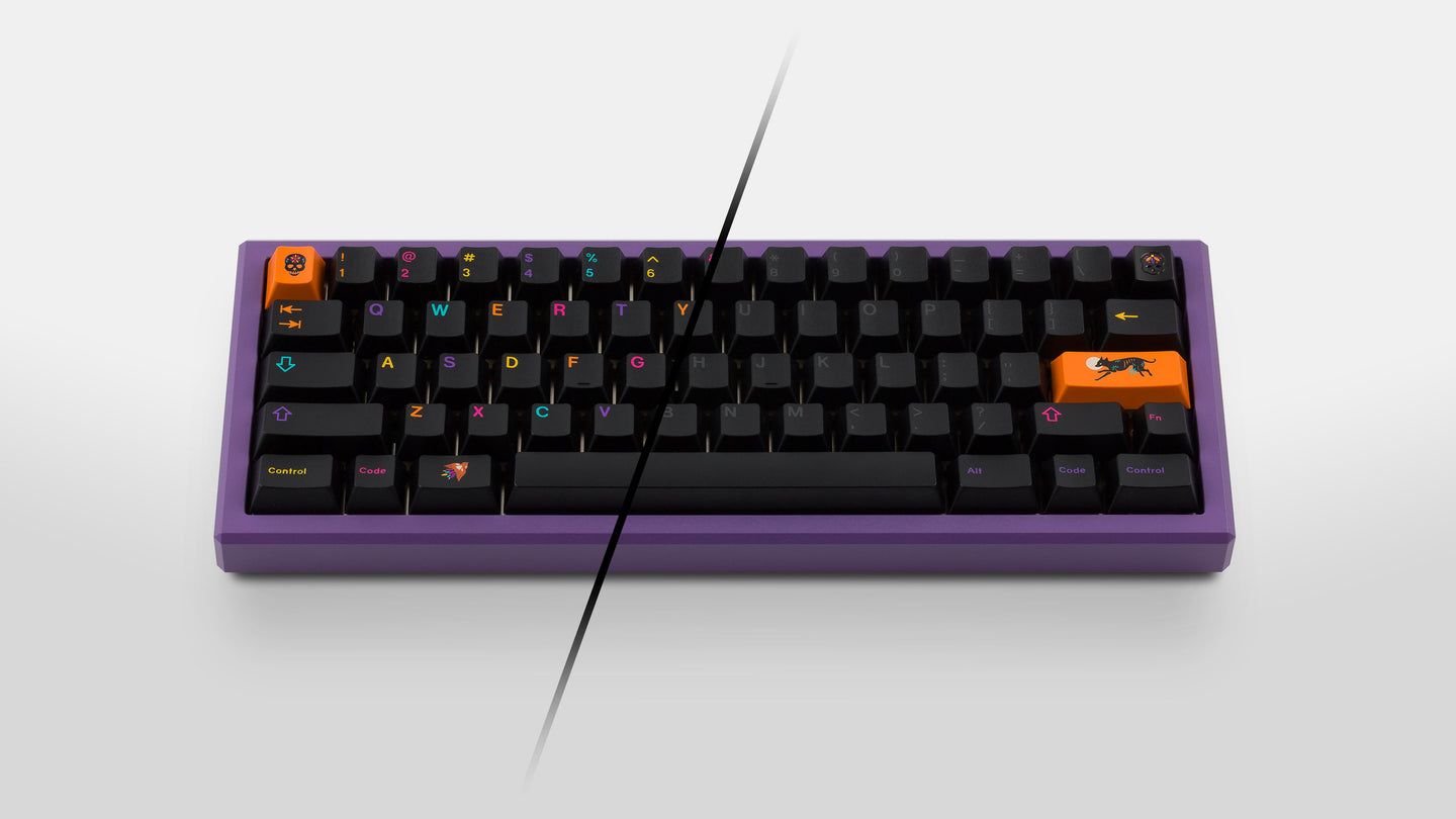 preview of both base kits on purple keyboard