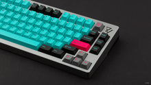Load image into Gallery viewer, GMK CYL Hatsune Miku on a silver 7V close up on right side