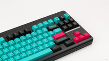 Load image into Gallery viewer, GMK CYL Hatsune Miku on a black CLASSIC-TKL close up on right side