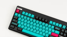 Load image into Gallery viewer, GMK CYL Hatsune Miku on a black CLASSIC-TKL close up on left side