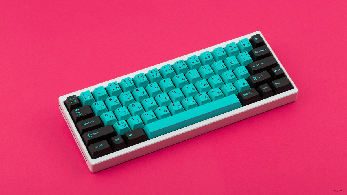  GMK CYL Hatsune Miku on a white No. 1 / 60 angled 