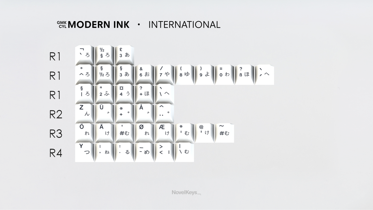  render of GMK CYL Modern Ink international kit 