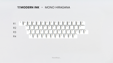 Load image into Gallery viewer, render of GMK CYL Modern Ink Mono Hiragana Kit