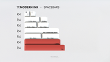 Load image into Gallery viewer, render of GMK CYL Modern Ink spacebars kit