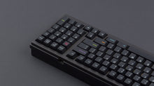 Load image into Gallery viewer, Monokai Material V2 on a black keyboard back view right side