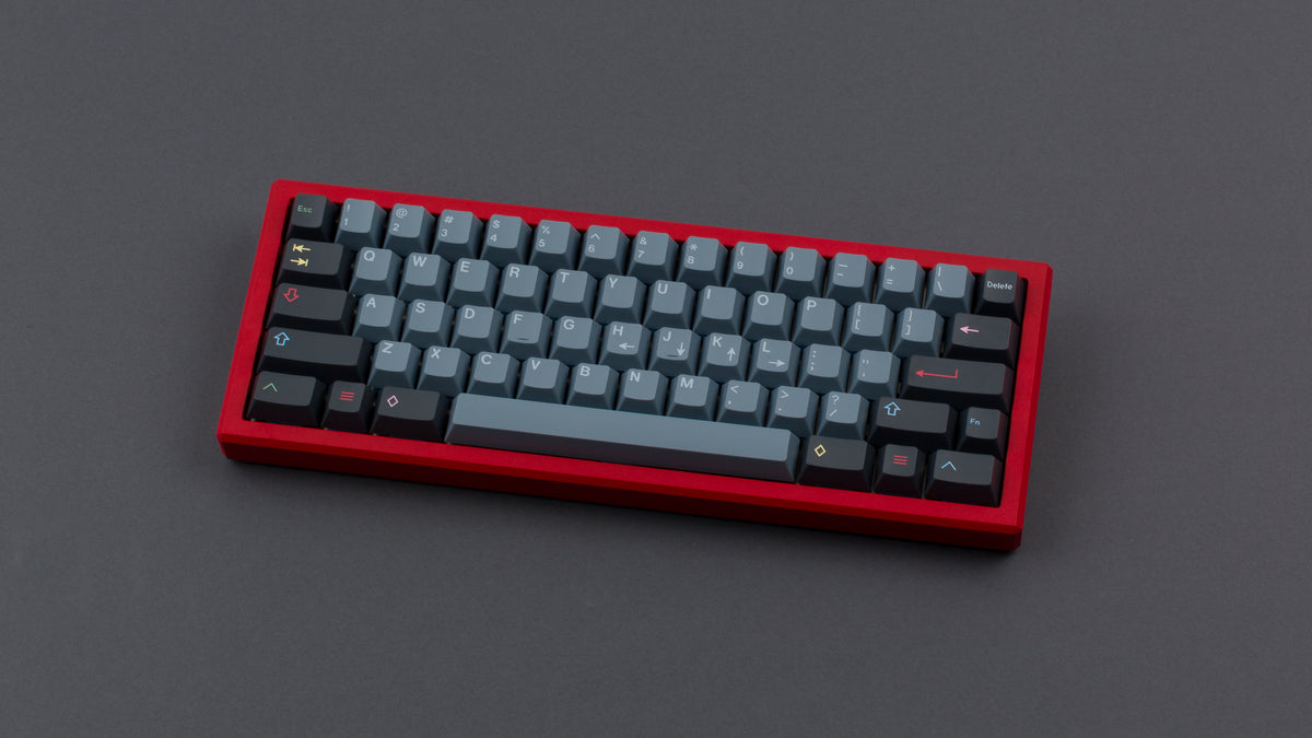  GMK CYL Nord on a red keyboard angled 