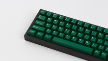 Load image into Gallery viewer, GMK CYL Nuclear Data on black NK65 keyboard zoomed in on left