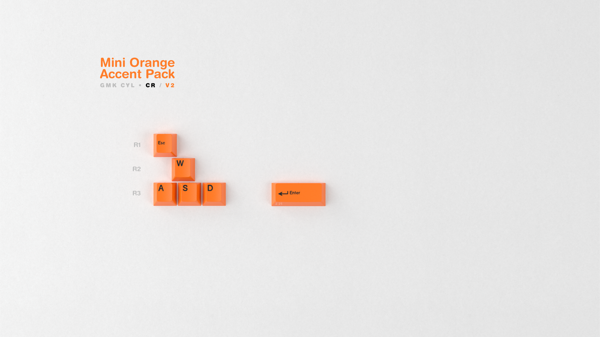 GMK CYL Mini Orange Accent Pack – NovelKeys LLC