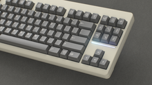 Load image into Gallery viewer, Render of GMK CYL Power 2048 keycaps on the Classic TKL, close-up