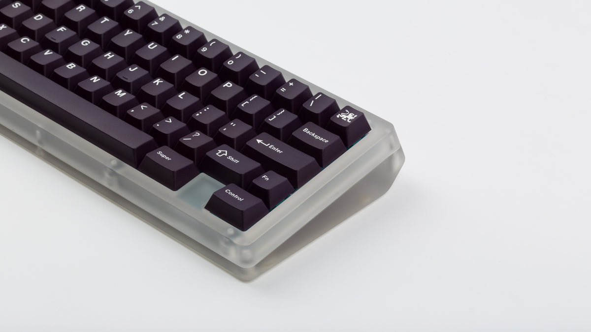  GMK CYL Regal on translucent keyboard zoomed in on right 