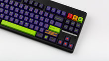 Load image into Gallery viewer, GMK CYL Shinseiki on a based black CLASSIC-TKL keyboard close up on right side