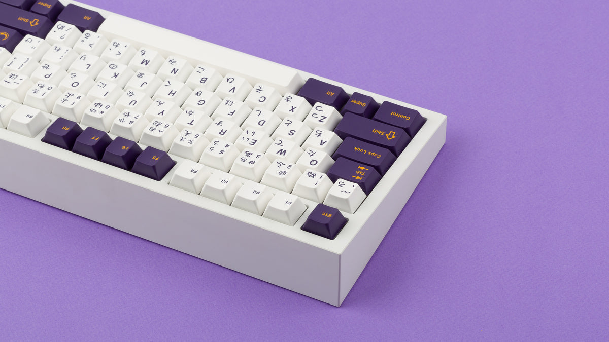  GMK CYL Tako on a white NK87 back view left side 