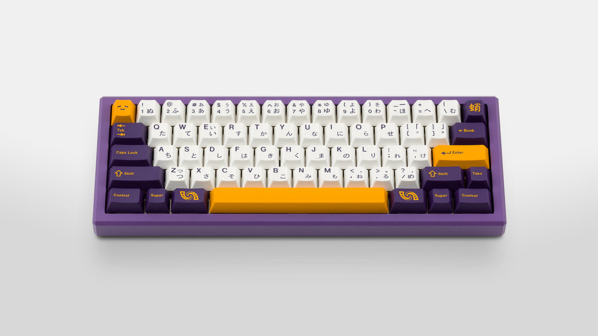  GMK CYL Tako on a purple keyboard 