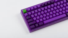 Load image into Gallery viewer, GMK CYL Terror on a purple NK87 zoomed in on left