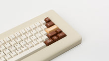Load image into Gallery viewer, GMK CYL Tiramisu on beige keyboard zoomed in on right