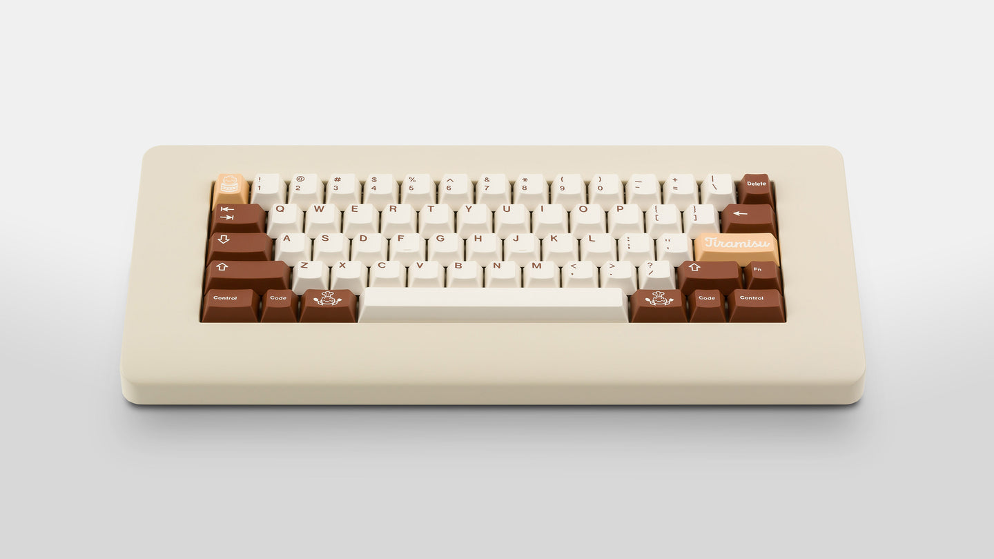 GMK CYL Tiramisu on beige keyboard