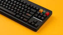 Load image into Gallery viewer, GMK CYL Tribal on a Based Black CLASSIC-TKL close up on right side angled