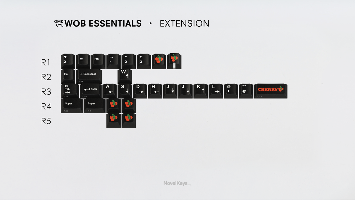  render of GMK CYL WoB Addon extension kit 