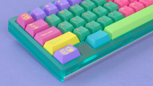 Load image into Gallery viewer, render of GMK CYL Windbreaker on a green Beetle60 close up on left side angled