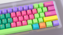 Load image into Gallery viewer, render of GMK CYL Windbreaker on a frosted clear keyboard close up on right side