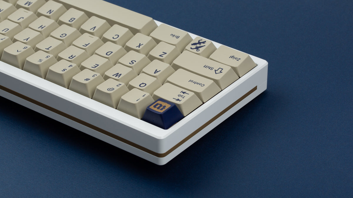  GMK CYL Winkler on a white Keycult No. 1 back left view close up 