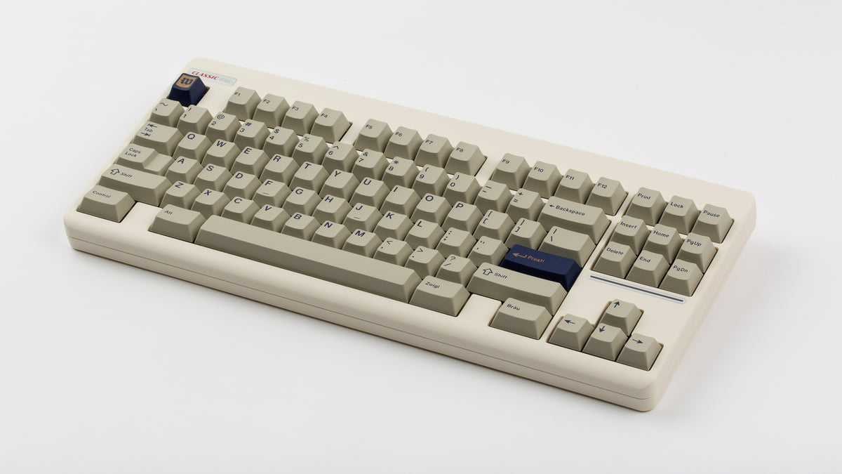  GMK CYL Winkler on a Beige CLASSIC-TKL angled 