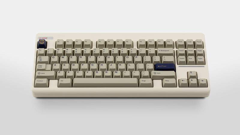 GMK CYL Winkler on a Beige CLASSIC-TKL top down