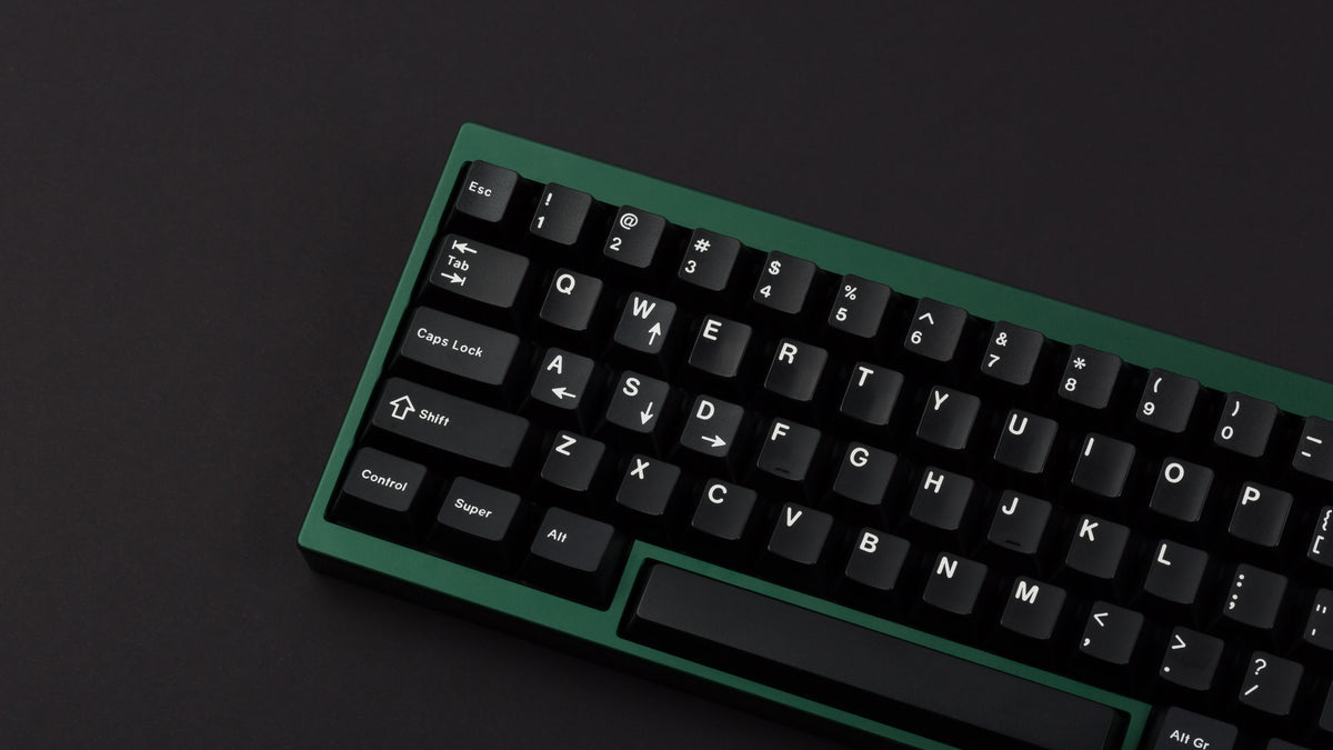  GMK CYL WoB Addon on green keyboard zoomed in on left 