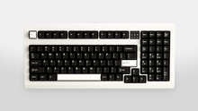 Load image into Gallery viewer, hidden - GMK CYL WoB black keycaps with white legends on white full-size keyboard