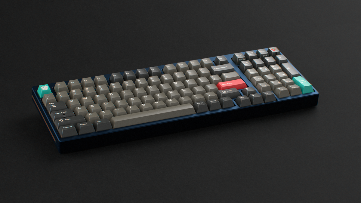  render of GMK CYL Dolch R5X on a navy Keycult No. 1 / 1800 