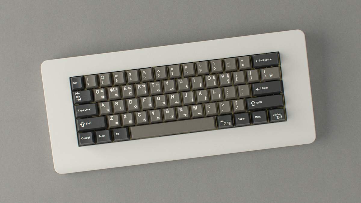  render of GMK CYL Dolch R5X on a cream keyboard 