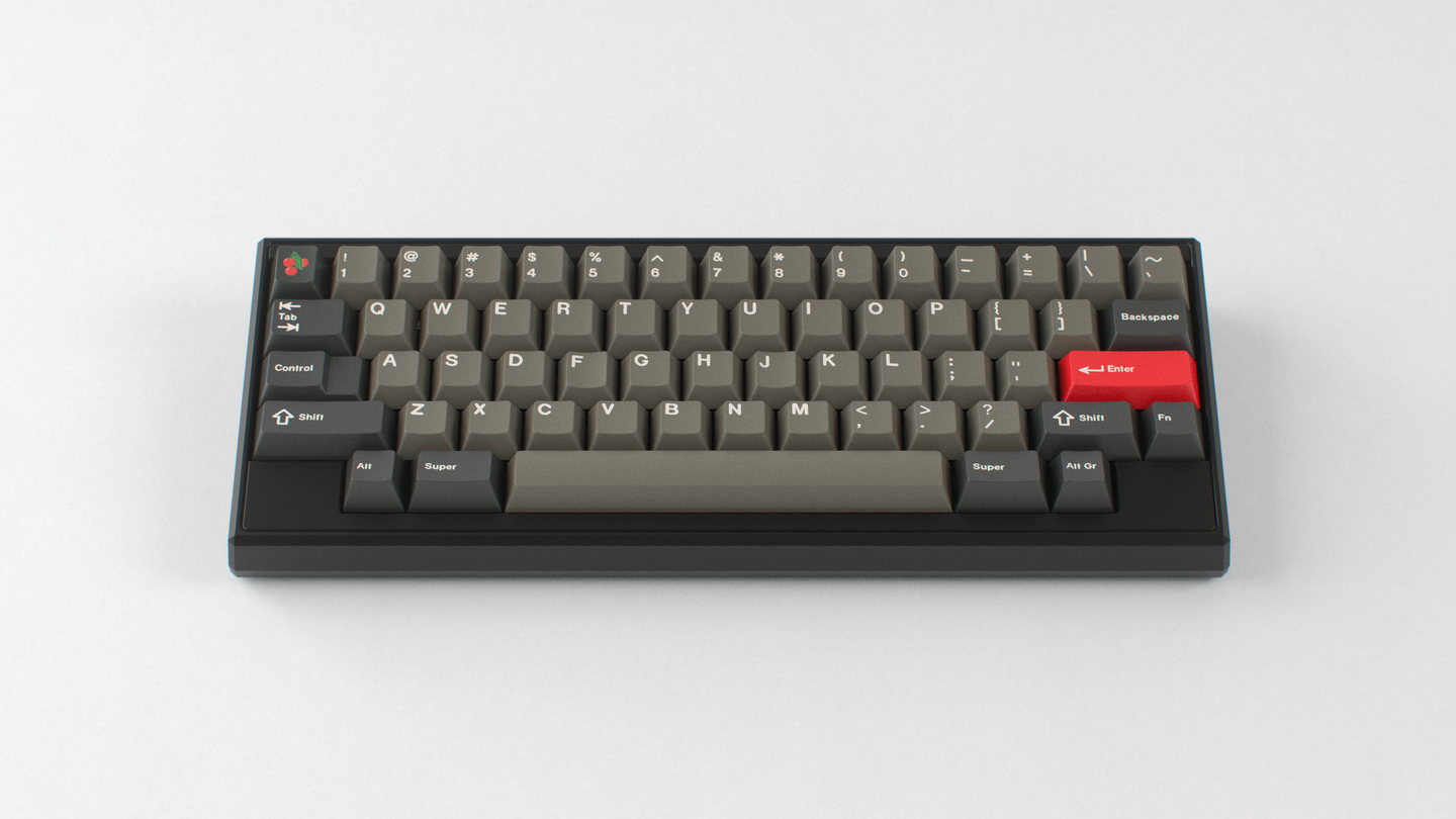 render of GMK CYL Dolch R5X on a black Keycult Zero HHKB