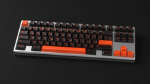 Load image into Gallery viewer, render of GMK CYL Kaiju R3 Kaiju Dark on a silver Frog Keyboard